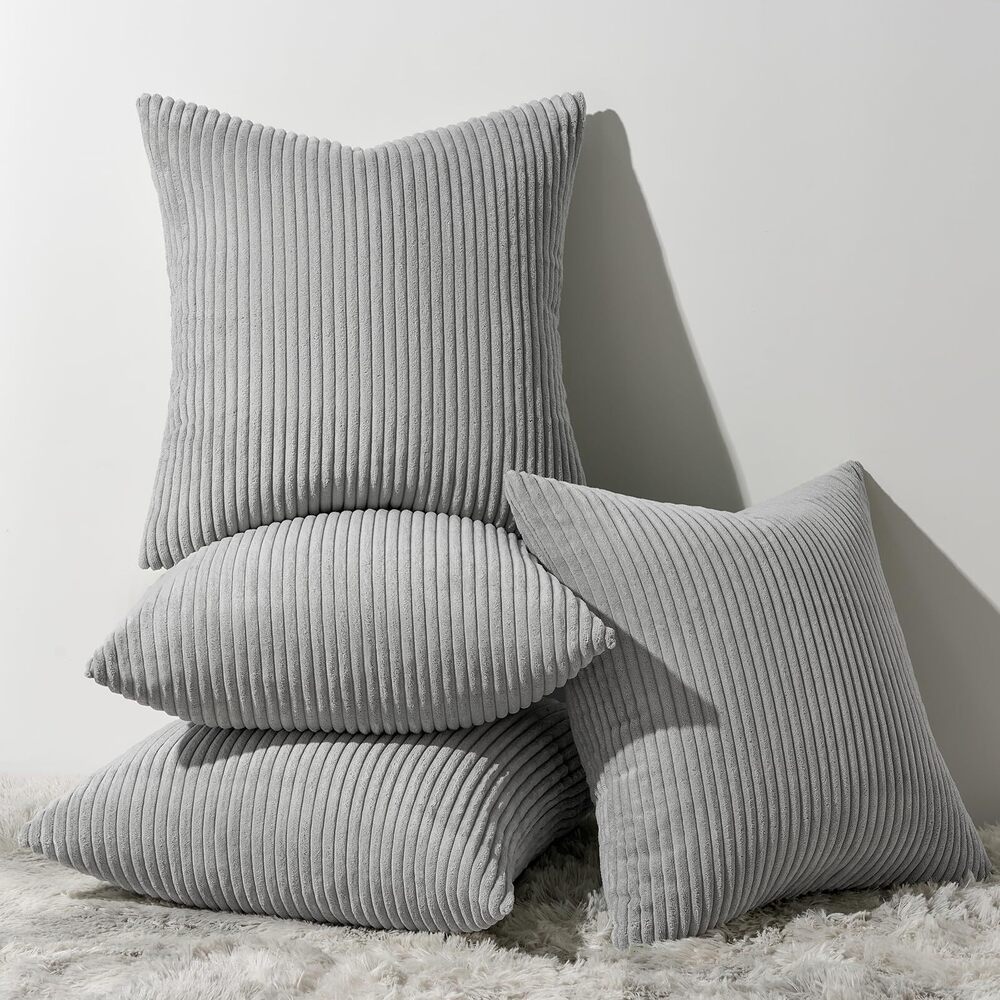 6835 Decorative Throw Pillow Covers Cushion Cases, Set of 4 Soft Velvet